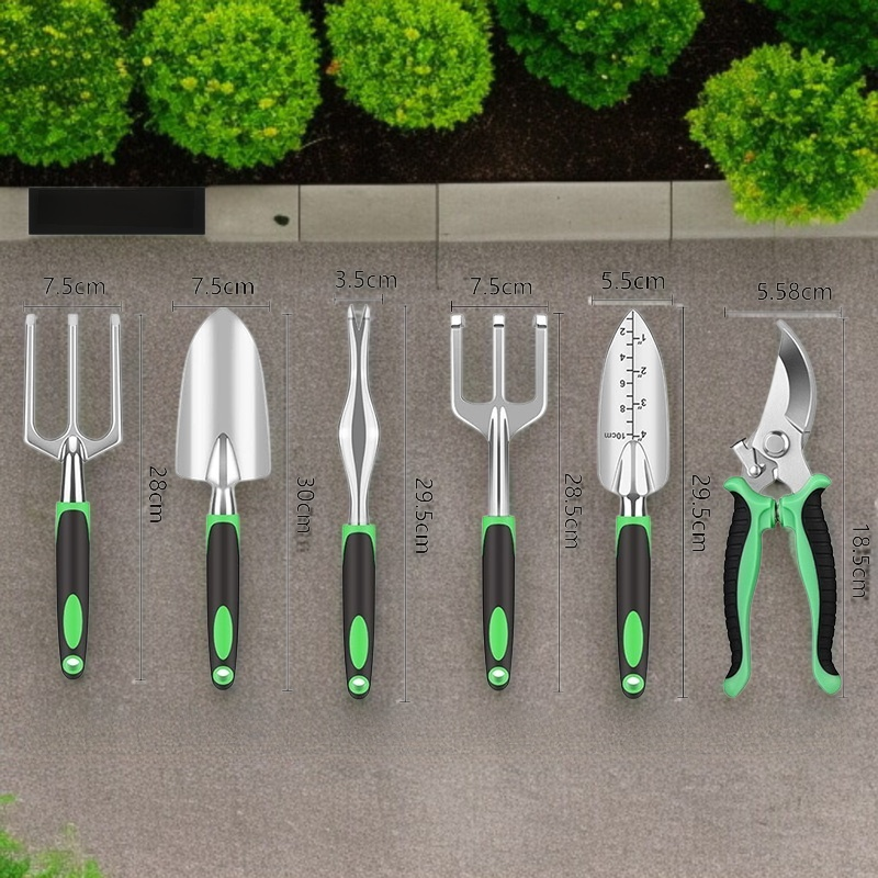 논슬립 핸들 알루미늄 원예 공구 세트