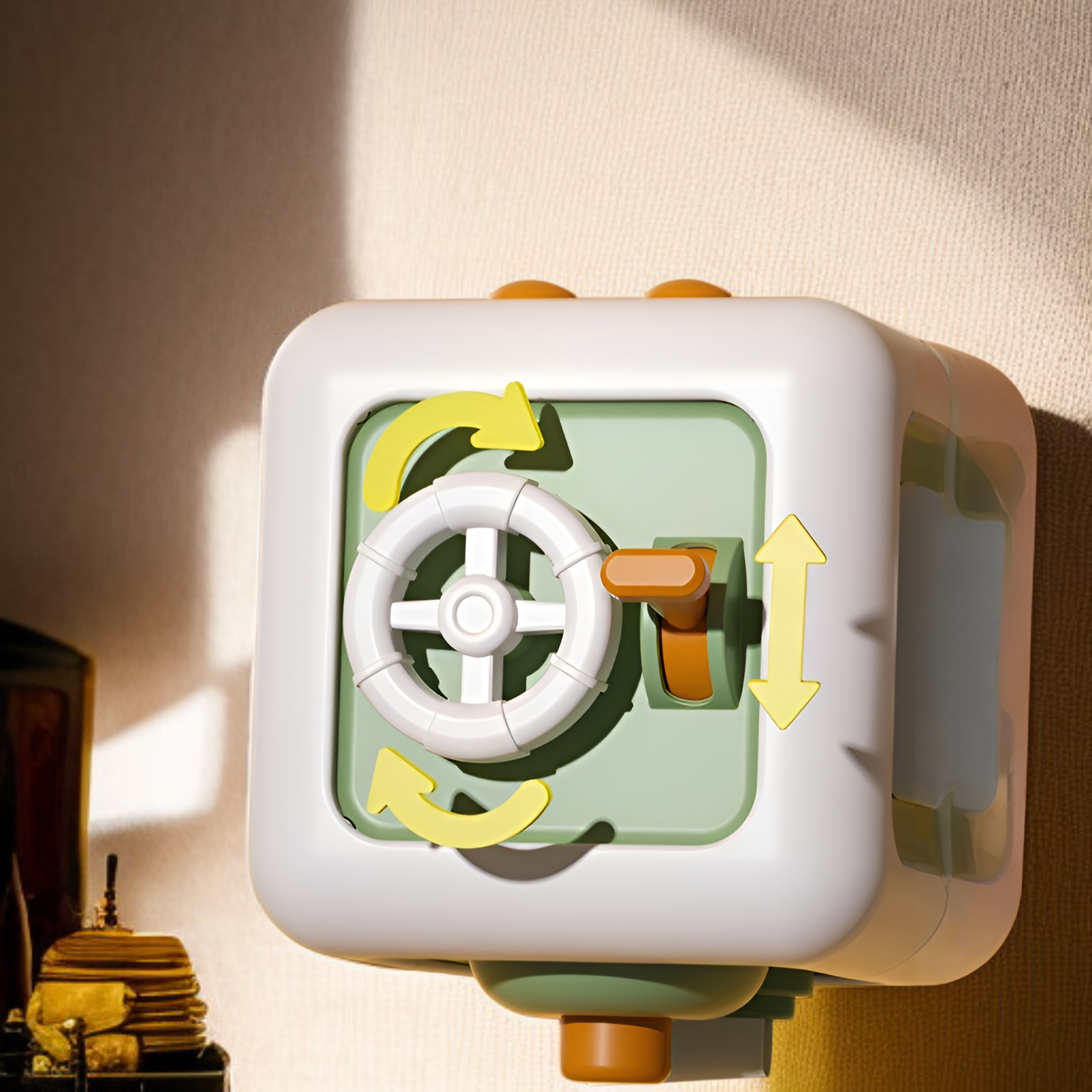 Zabawki motoryczne dla niemowląt w praktycznym pudełku