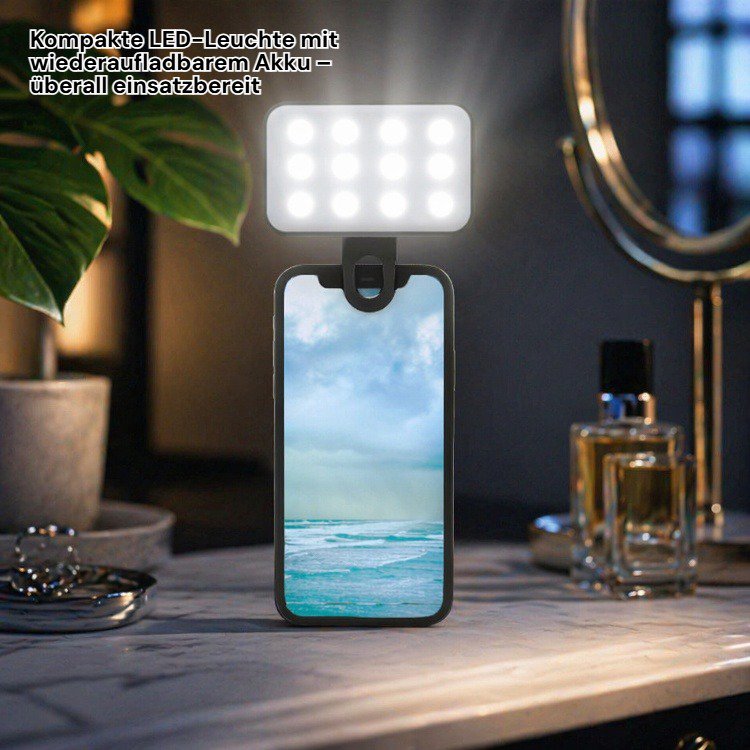 Wiederaufladbares LED-Licht für Handy, Livestream-Blitzlicht