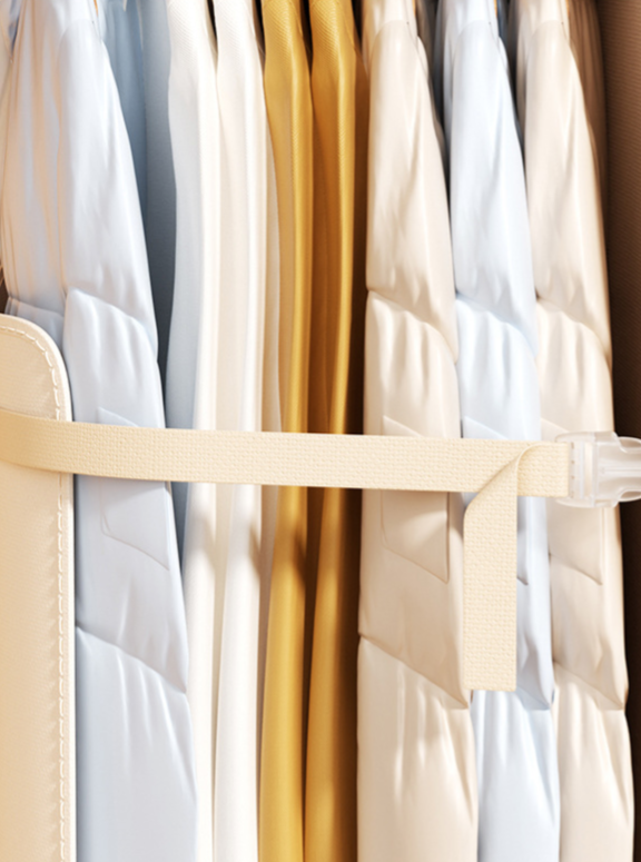 다양한 옷걸이와 함께 사용하는 압축판