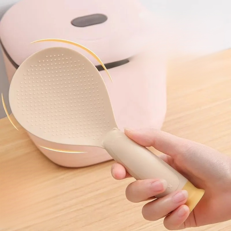 ช้อนข้าวกันติดพร้อมฐานดูดตั้งได้