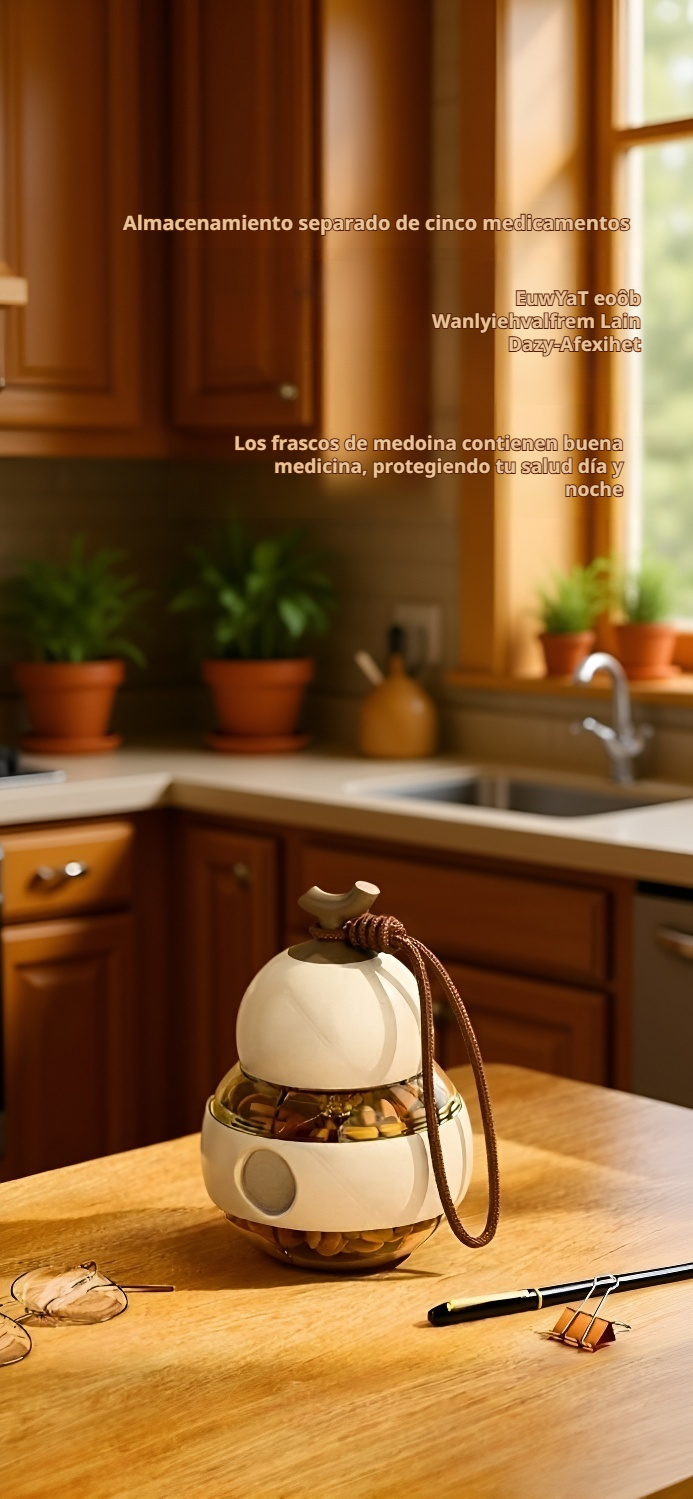 Caja de pastillas compacta de doble capa portátil