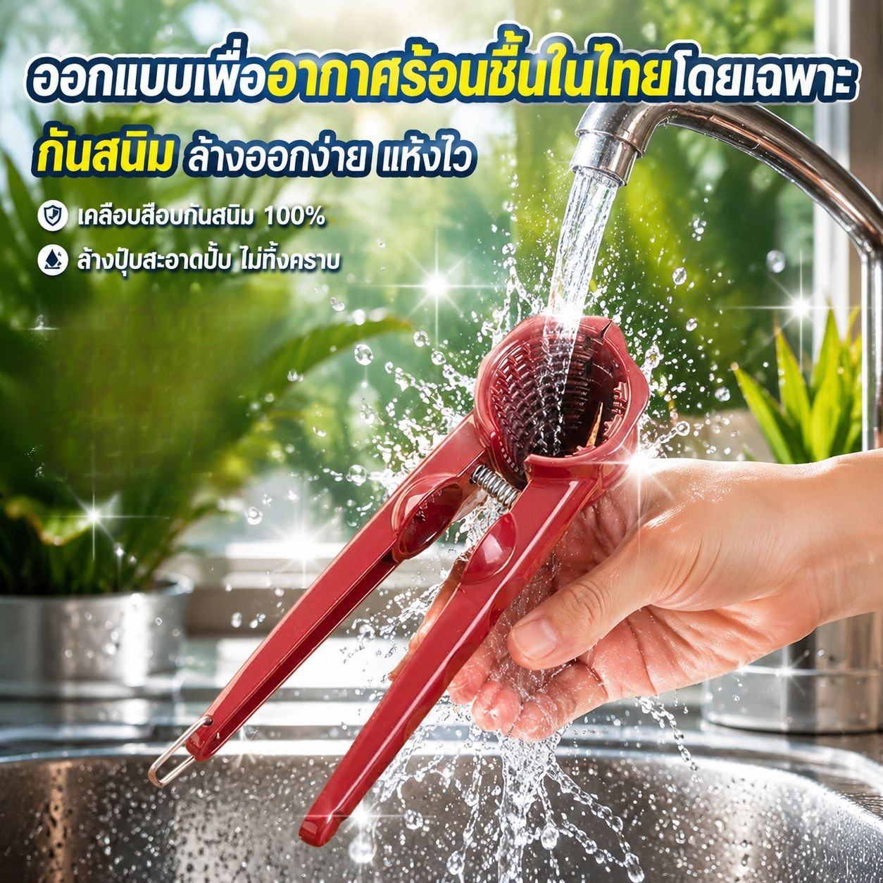 ที่คีบวอลนัทแบบกรวยป้องกันกระเด็น ใช้สำหรับแกะเมล็ดแตงโมและเปลือกถั่ว