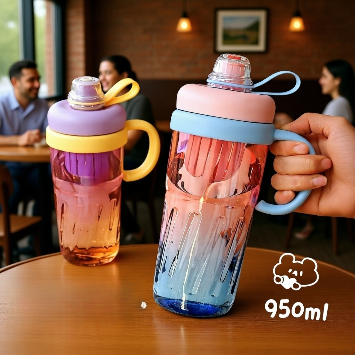 고품질 학생용 물병 정면 이미지