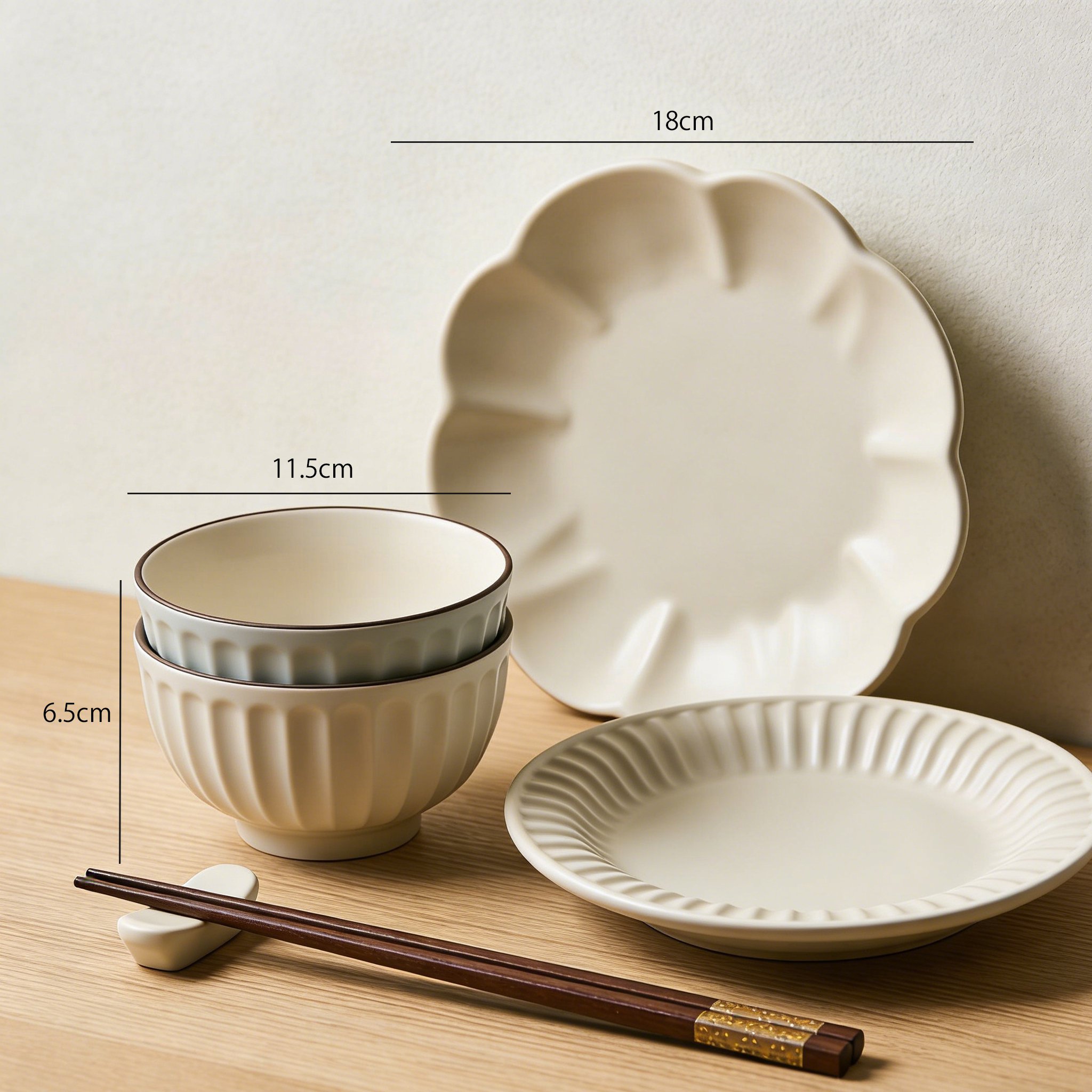 家族で使える4人分の食器セット