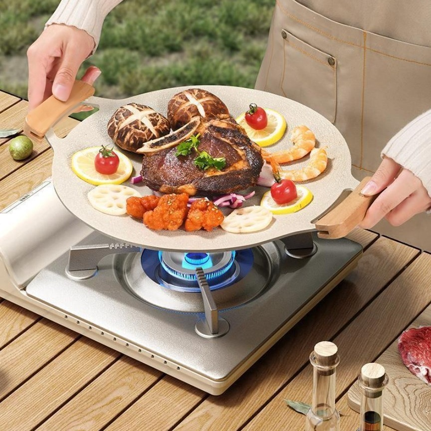 鉄板焼きポータブルガスグリルパン