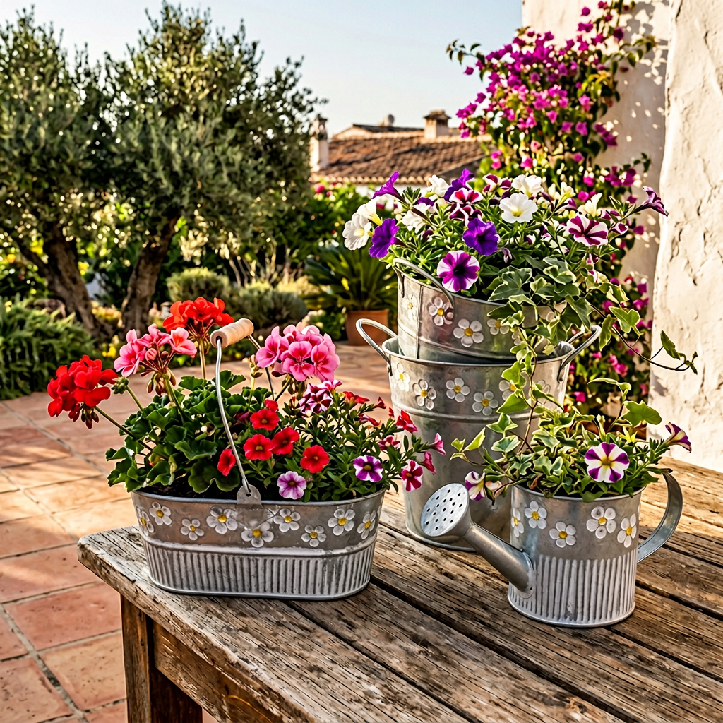 Test de jardí vintage de metall