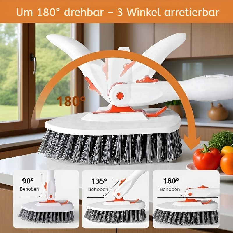 180° drehbare Bürste für effiziente Reinigung