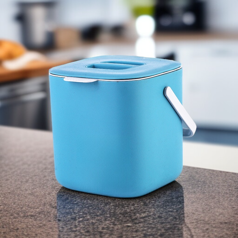 Cubo de basura para residuos orgánicos de 4L con asa ligera I-WON