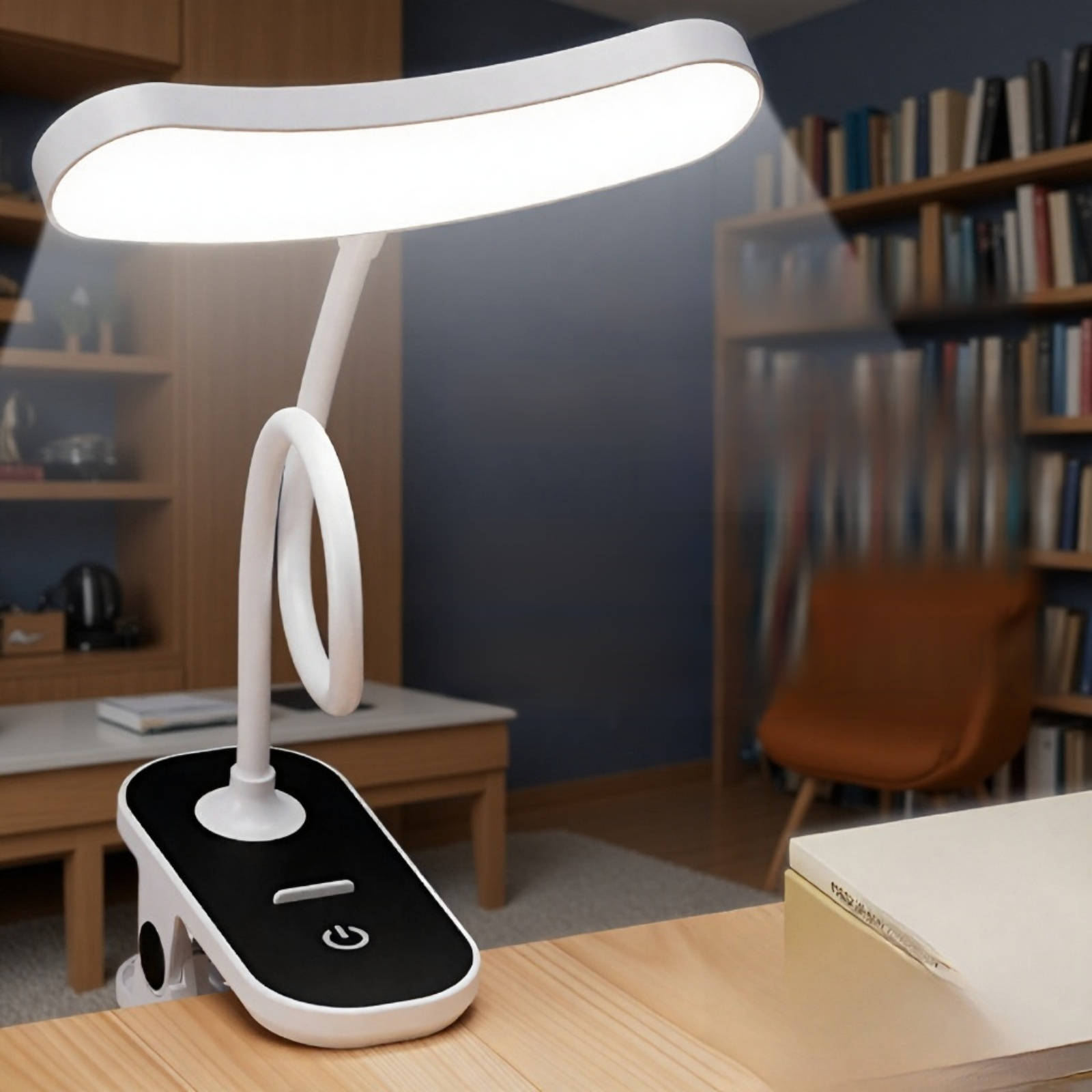 مصباح طاولة LED بمشبك مع حامل