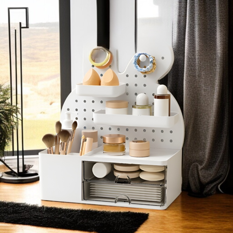 토끼선반 책상 책상 문구 사무선반 구멍판 서랍수납함 필통수납선반