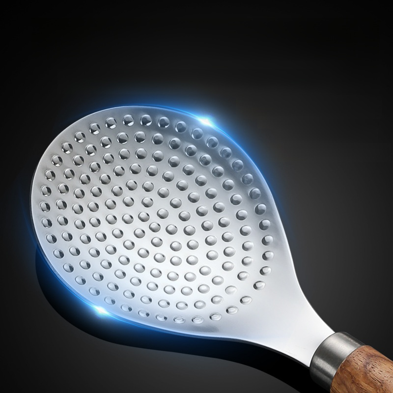 Stand-up stainless steel non-stick rice scoop