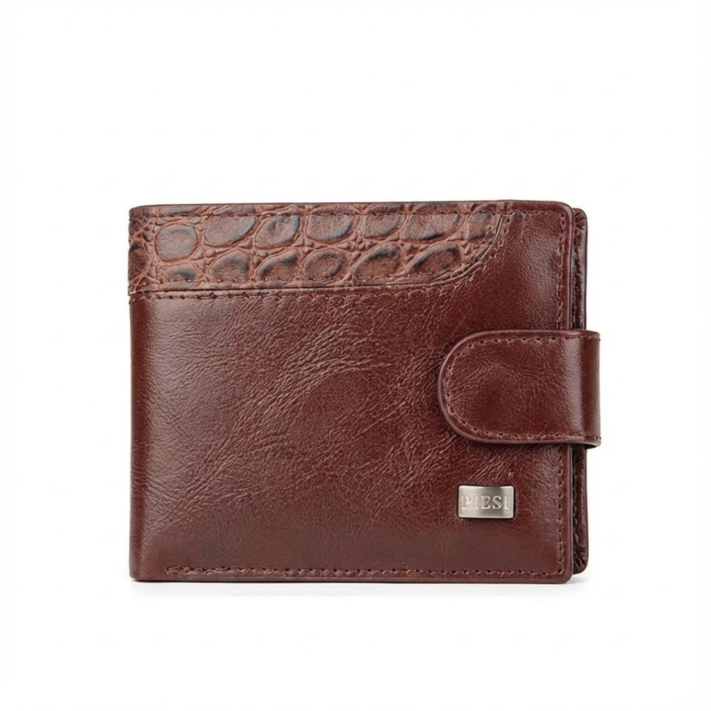 【メンズ本革2つ折り財布】本革、撥水性、傷に強い、大容量