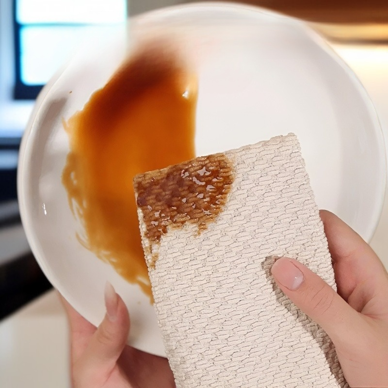 Paño de cocina grueso y duradero sobre encimera