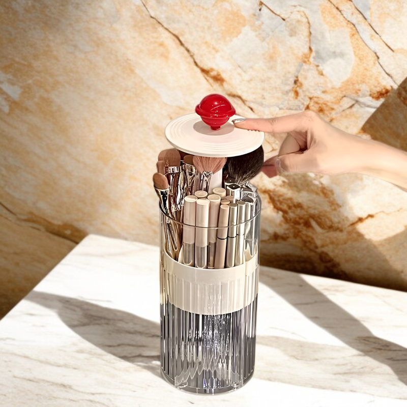 Desktop Dustproof Cosmetic Organizer Box with Lid