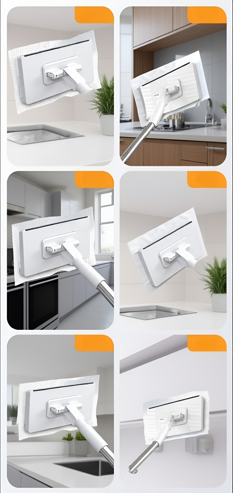 グリッパー付き掃除タオルで簡単清掃