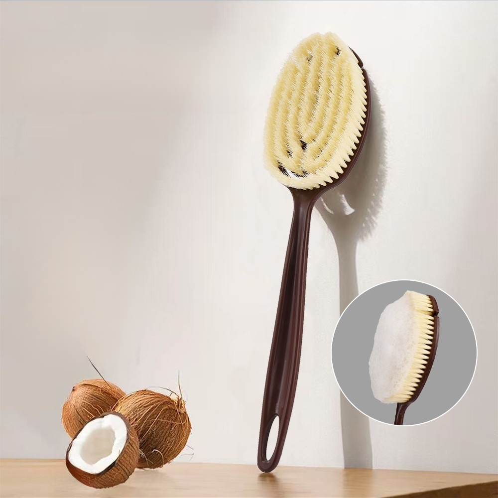 彎曲棕毛手掌乾刷浴刷