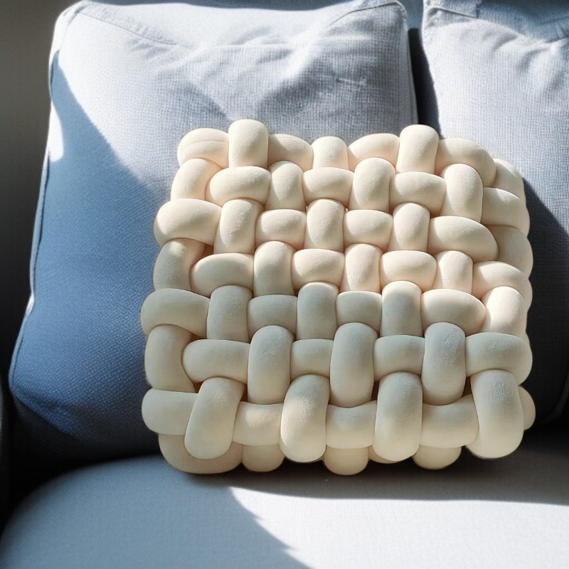 Nordic Style Home Decorative Woven Knotted  Cushion  Sofa Seat Office Chair Pad and Soft Cushion Pil