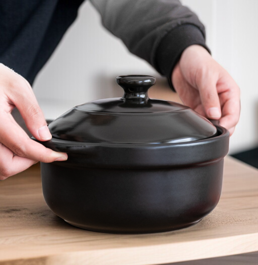 耐熱セラミック大サイズ土鍋の全体画像