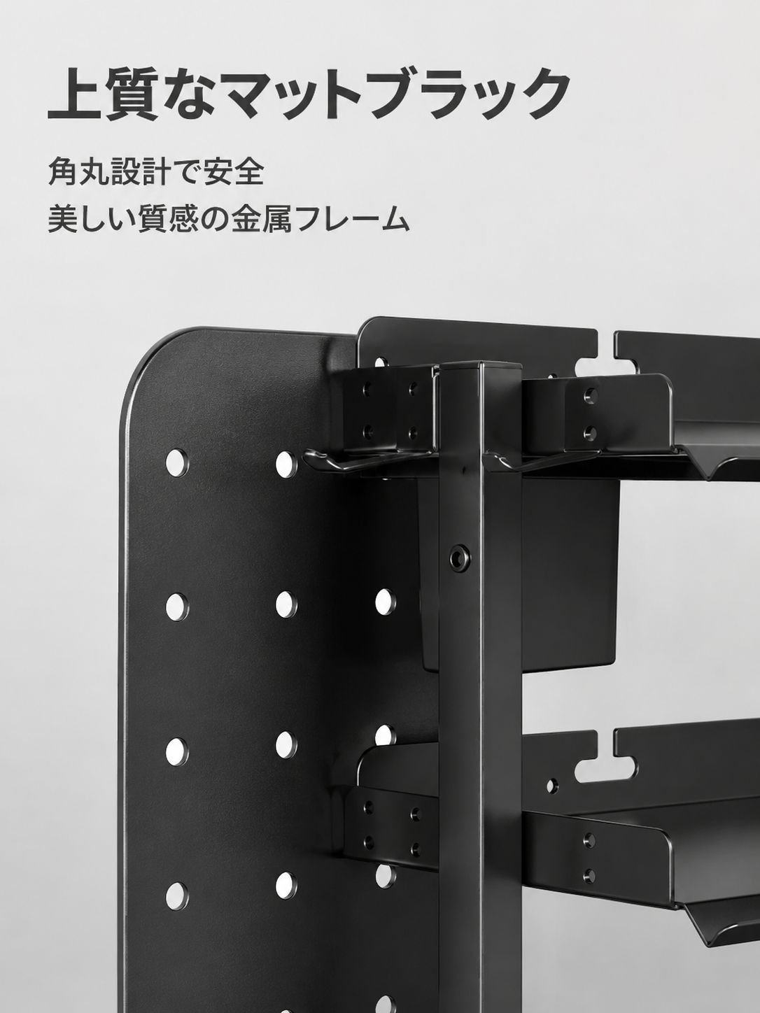 アップグレード版DIYデスク収納ラック全体画像