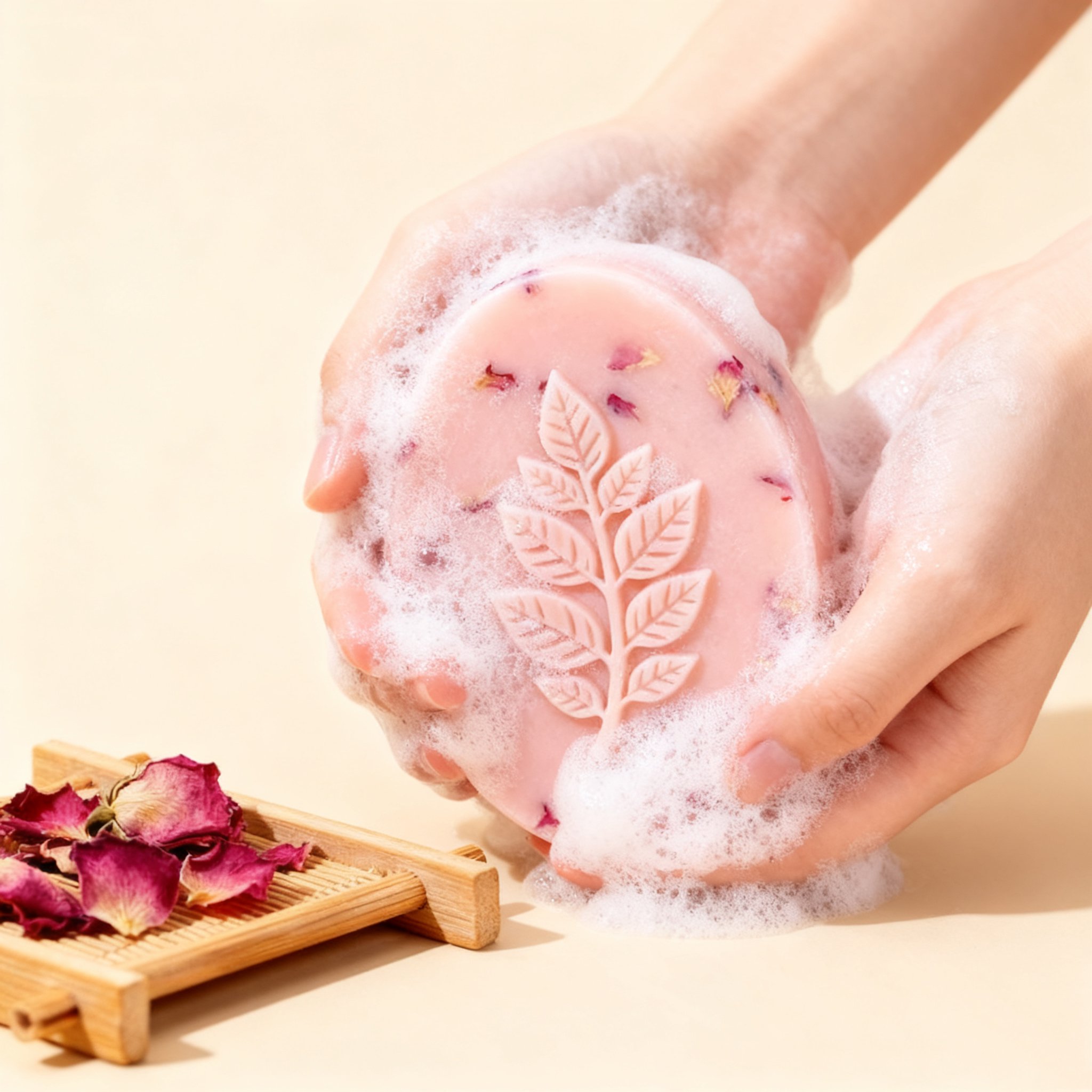 Luxusní růžové mýdlo 120g