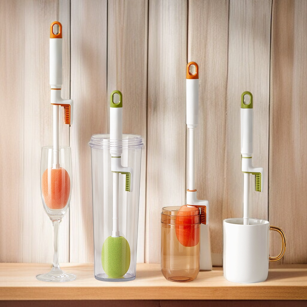 컵을 씻는 젖병솔 다용도 롱 홈 클리어 텀블러 세척 브러쉬