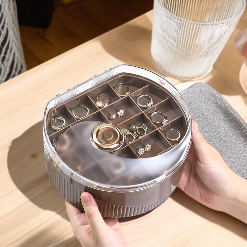 シンプルなジュエリー収納ボックス 軽量 高級 高級 イヤリング イヤリング ネックレス 便利な二層ジュエリーボックス