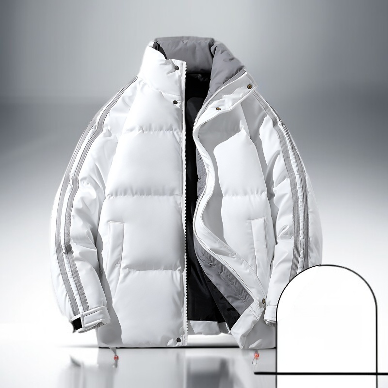 커플 기모 패딩 남 겨울 스탠드 넥 베이커리 순면 패딩