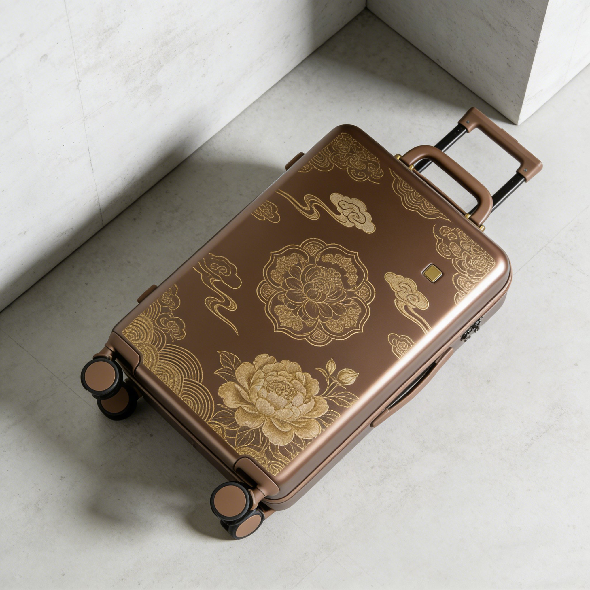 花柄キャリーバッグ 