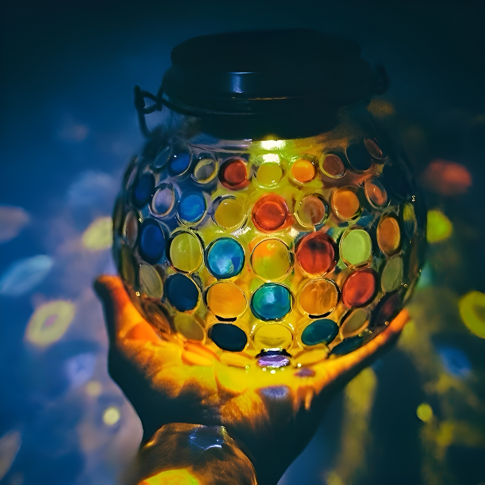 太陽能玻璃罐燈