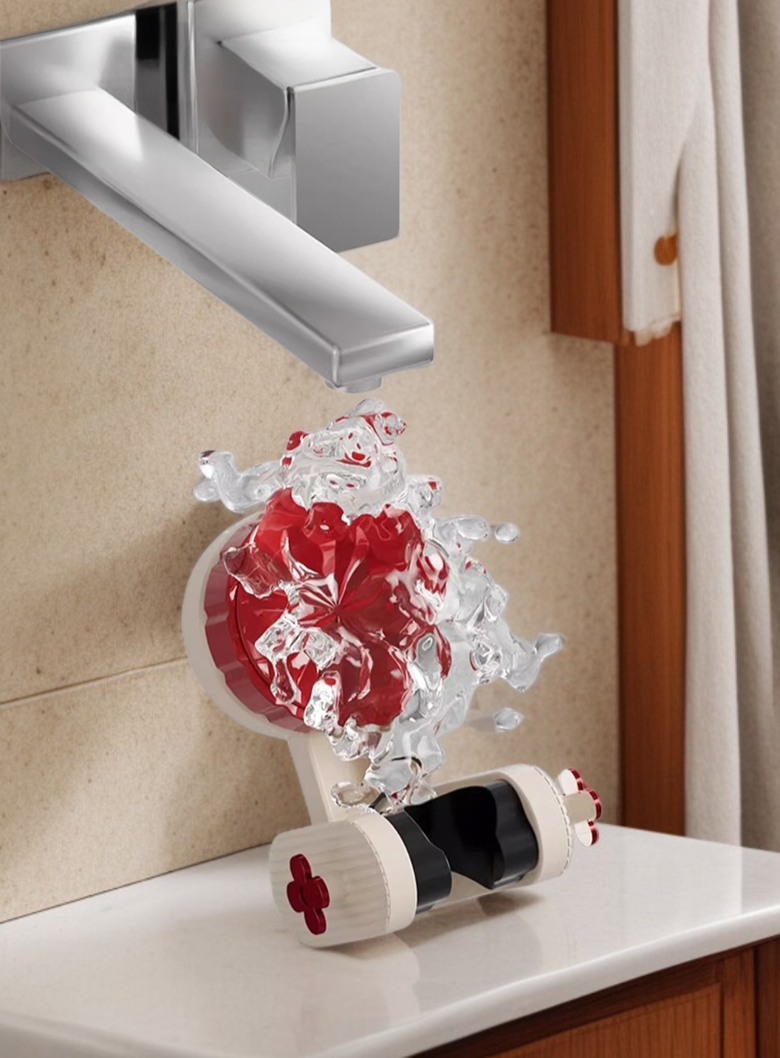 샤워기 각도 조절 가능한 흡입 컵 브라켓