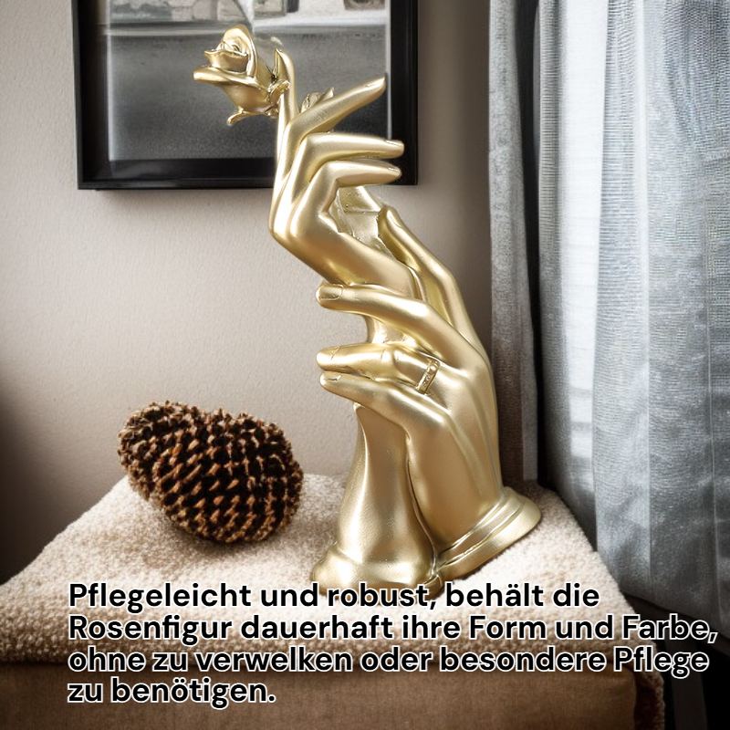 Harz-Rosenfigur, dekorative Tischdekoration für Büro und Wohnzimmer