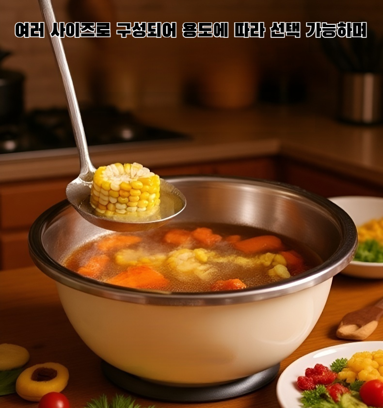 내구성 강한 스테인리스 믹싱볼 디테일