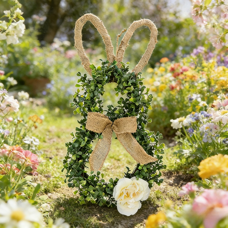 復活節兔子門環 節日家居擺件 室內裝飾