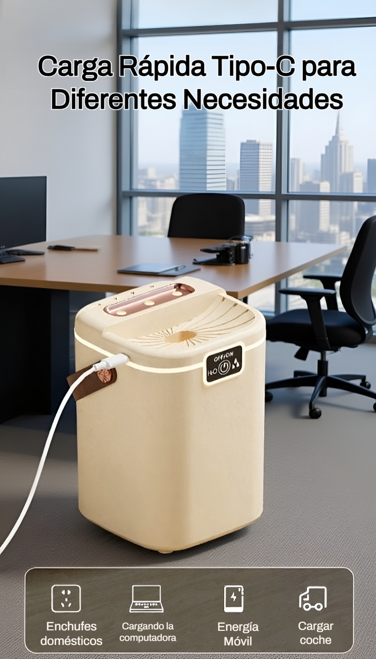 Comparación de tamaño del gran humidificador doméstico