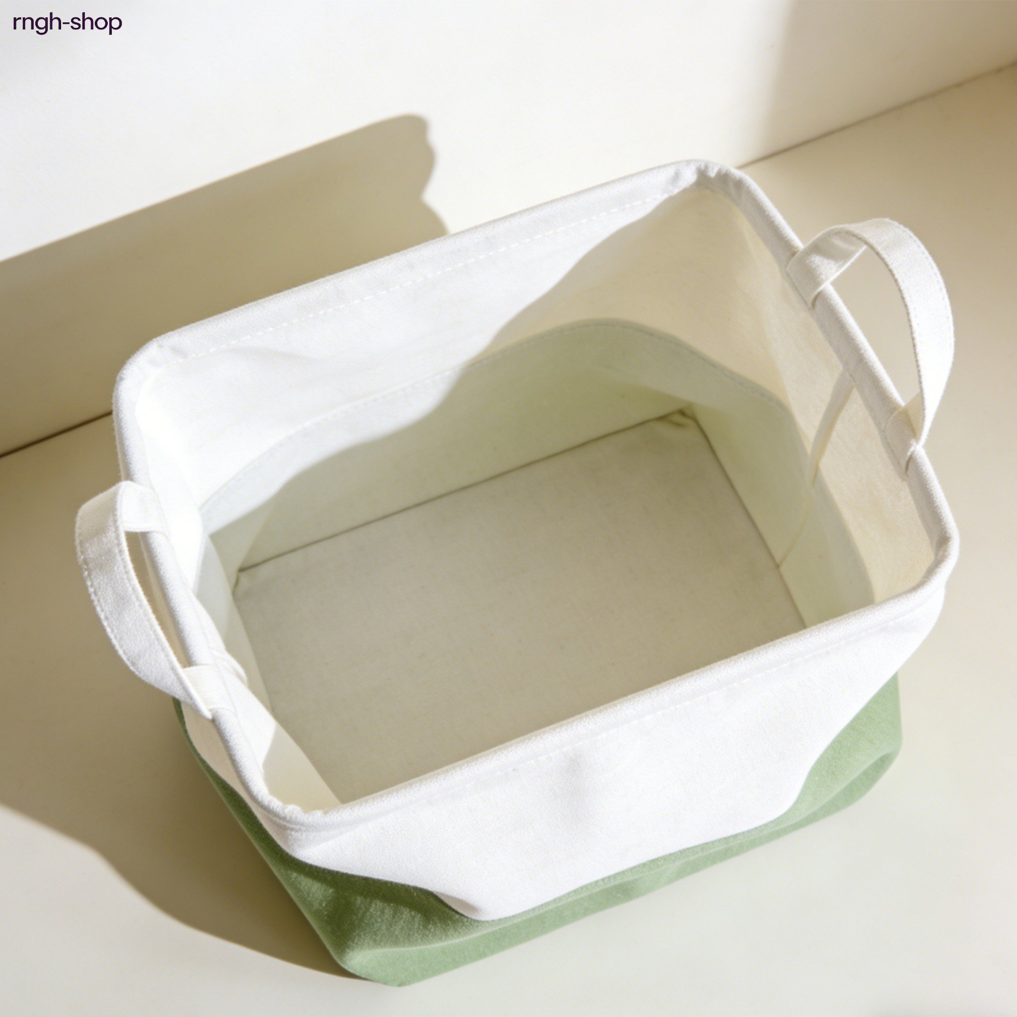 면과 린넨 혼방 소재의 수납 바구니 (3개)