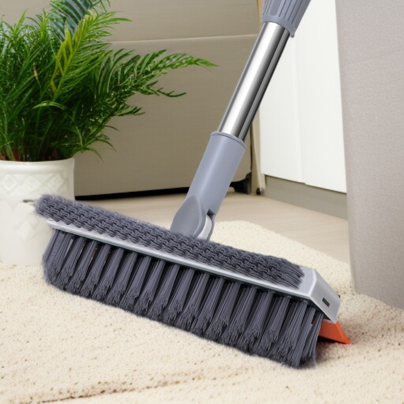 가정용 스테인리스 신축 진드기 제거 바닥 브러시 3인 1 욕실 와이퍼 빗자루 화장실 신축 바닥 브러시