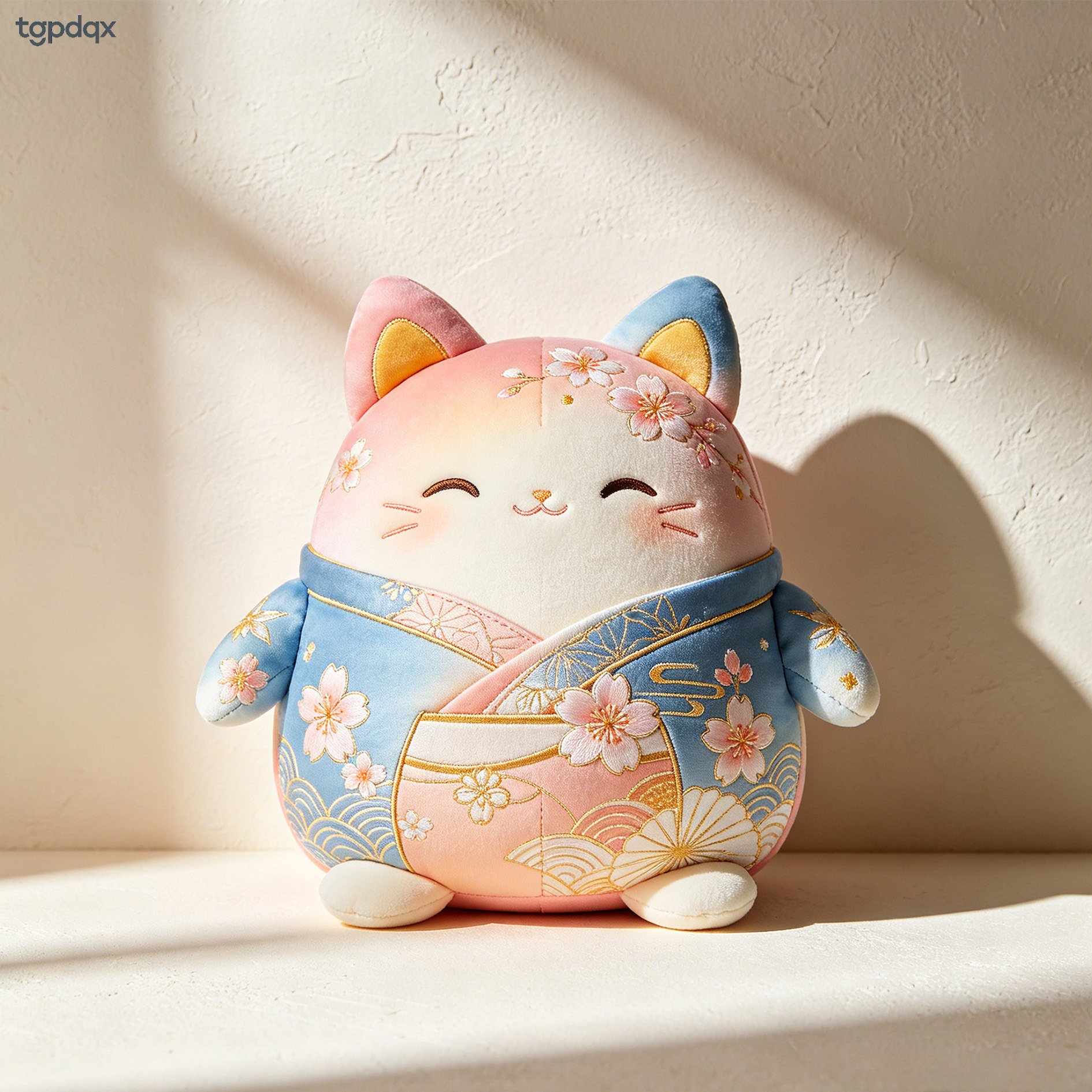 桜の猫のぬいぐるみ