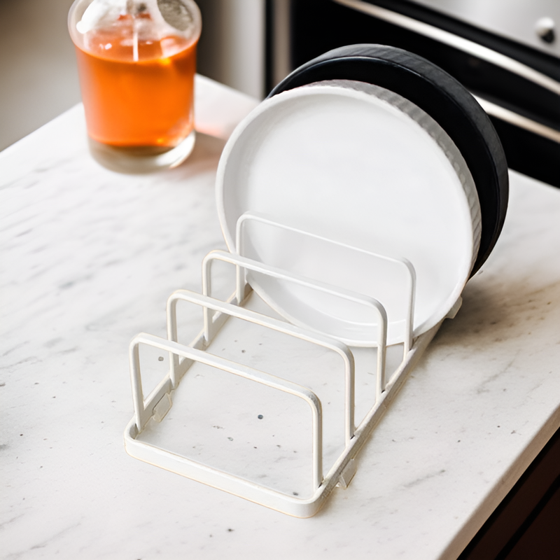 Standing Storage Shelf with Pegboard, Kitchen Bowl and Plate Rack
