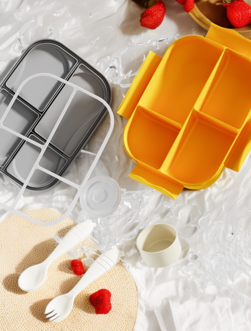 분리형 칸막이로 음식이 섞이지 않는 도시락