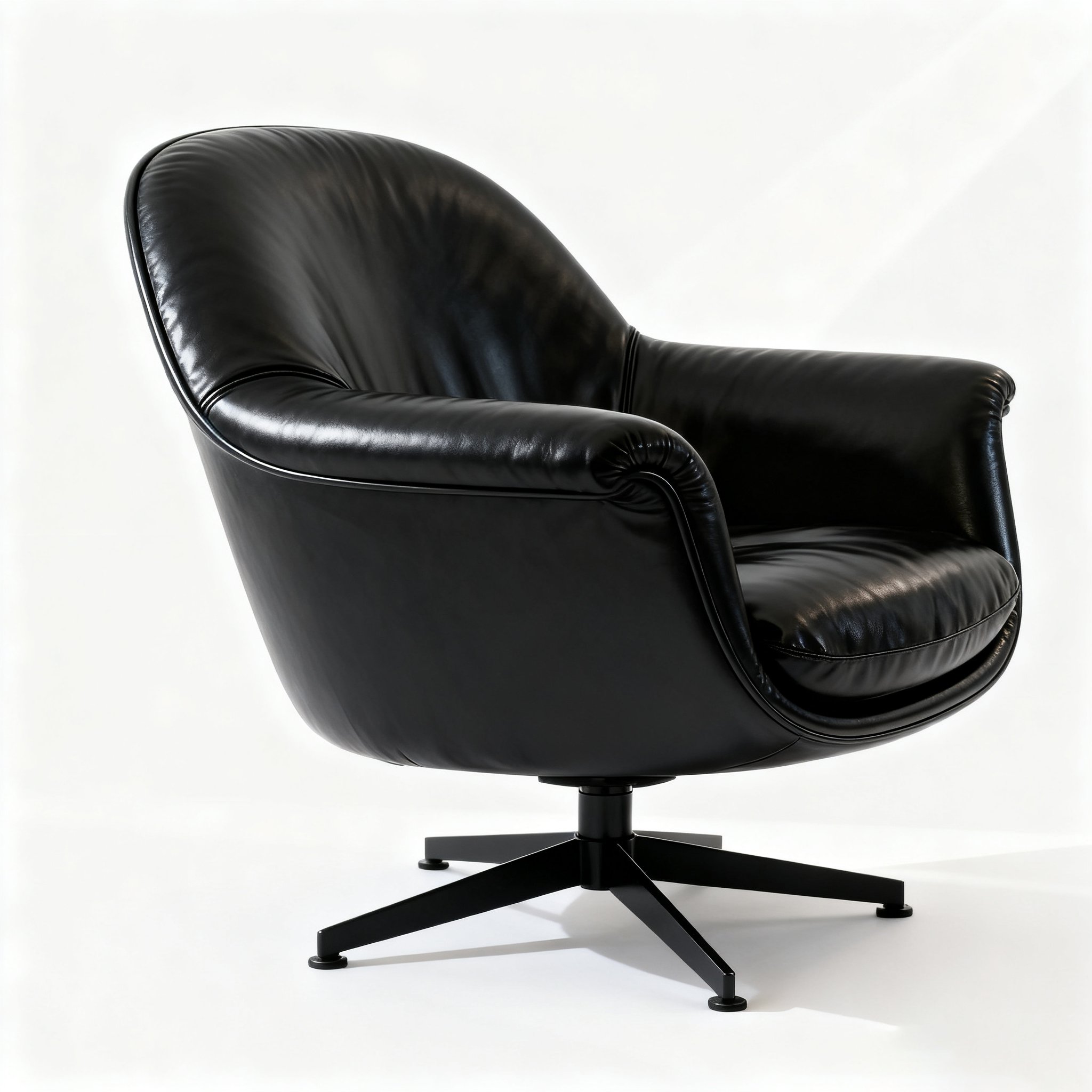 Detalle del cuero de la silla giratoria con ajuste de altura