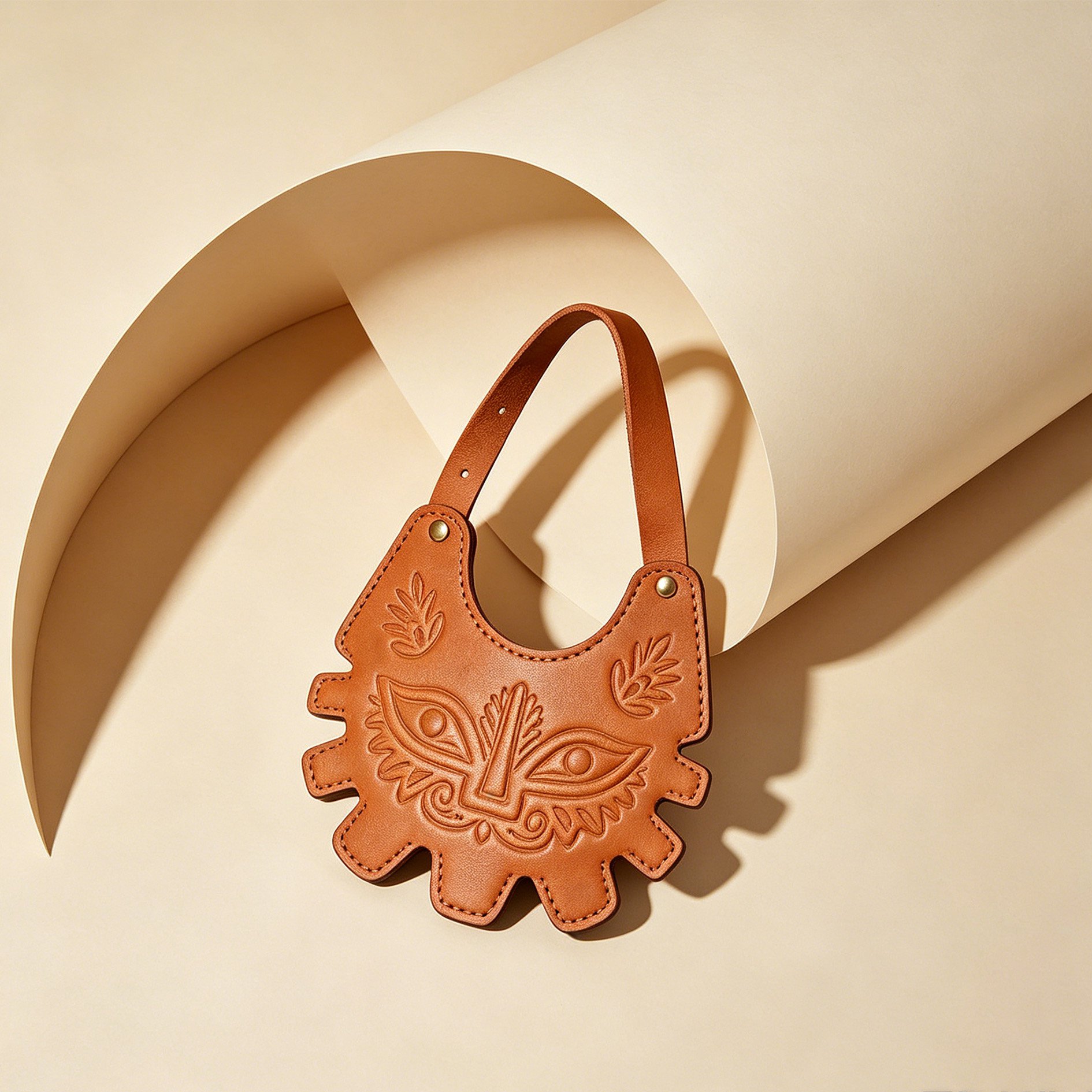 Vegetable-tanned leather kitchenware hanging strap