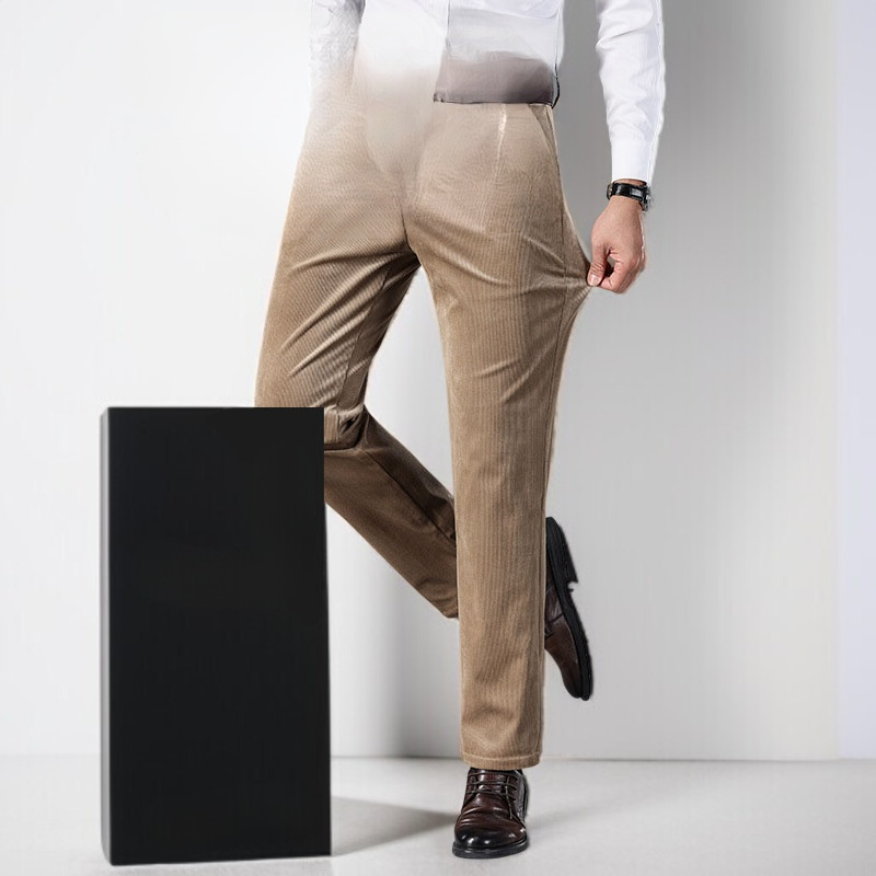 도톰 코듀로이 남성 팬츠 비즈니스 캐주얼 팬츠 기모 핫팬츠 링클프리 와이드 일자핏 남성 팬츠