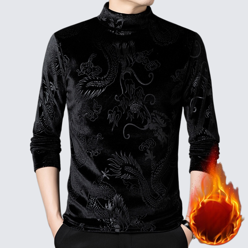 男士圓領加絨加厚衛衣