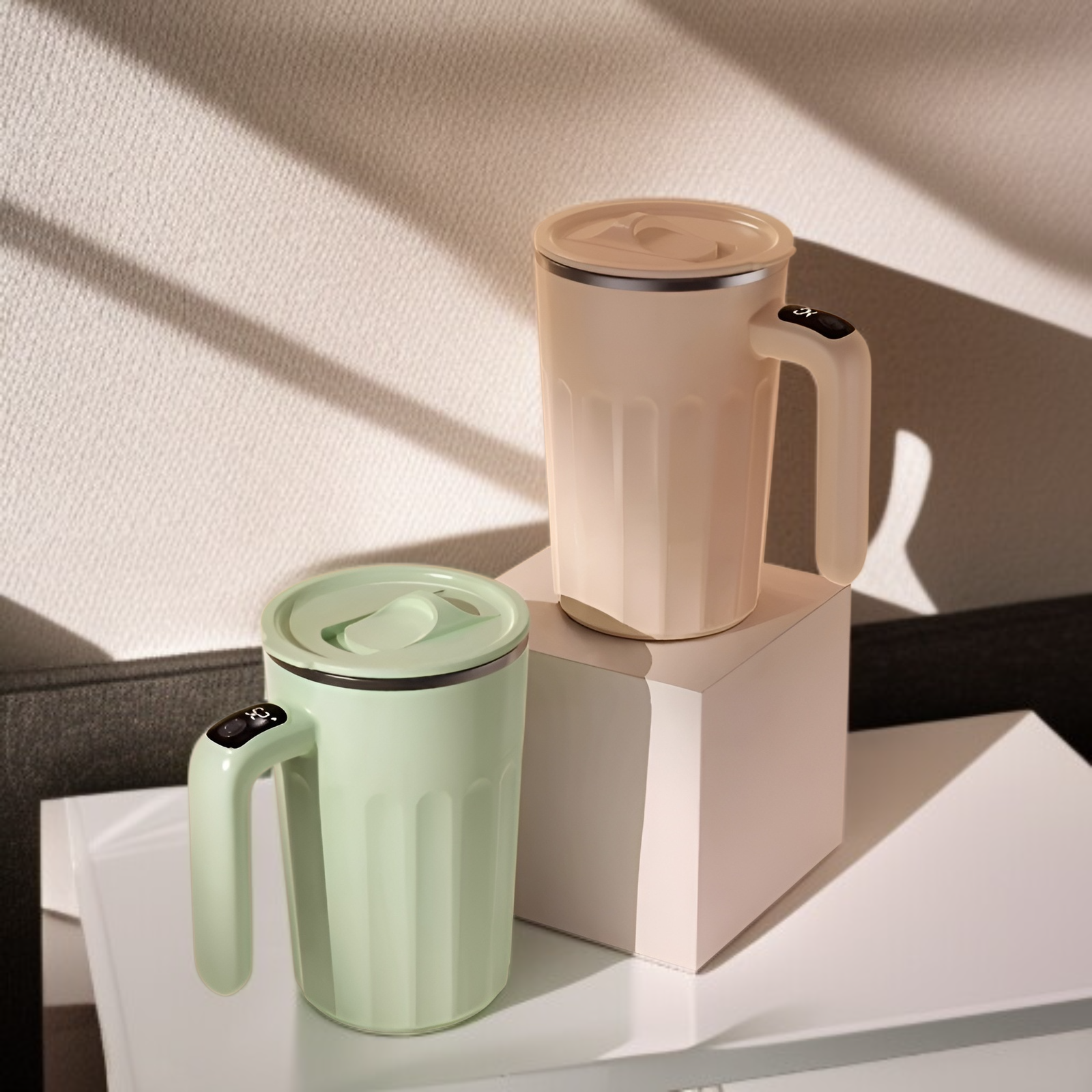 학생용 전자동 전동 스터링 커피컵 다기능 보온컵