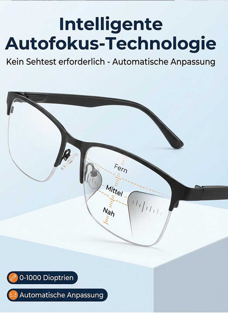 Komfortable Lesebrille für Herren mit multifokalen Gläsern
