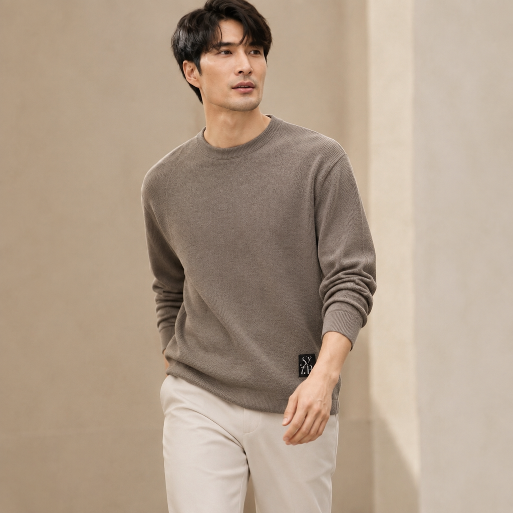 남성용 가을 루즈핏 레터링 맨투맨