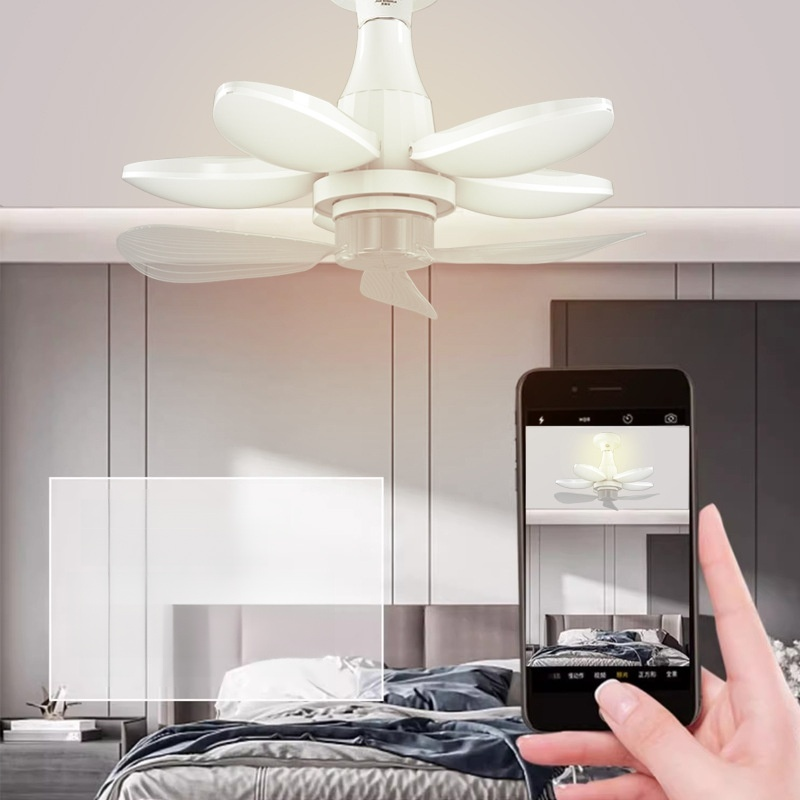 Folding lighting fixtures with fans