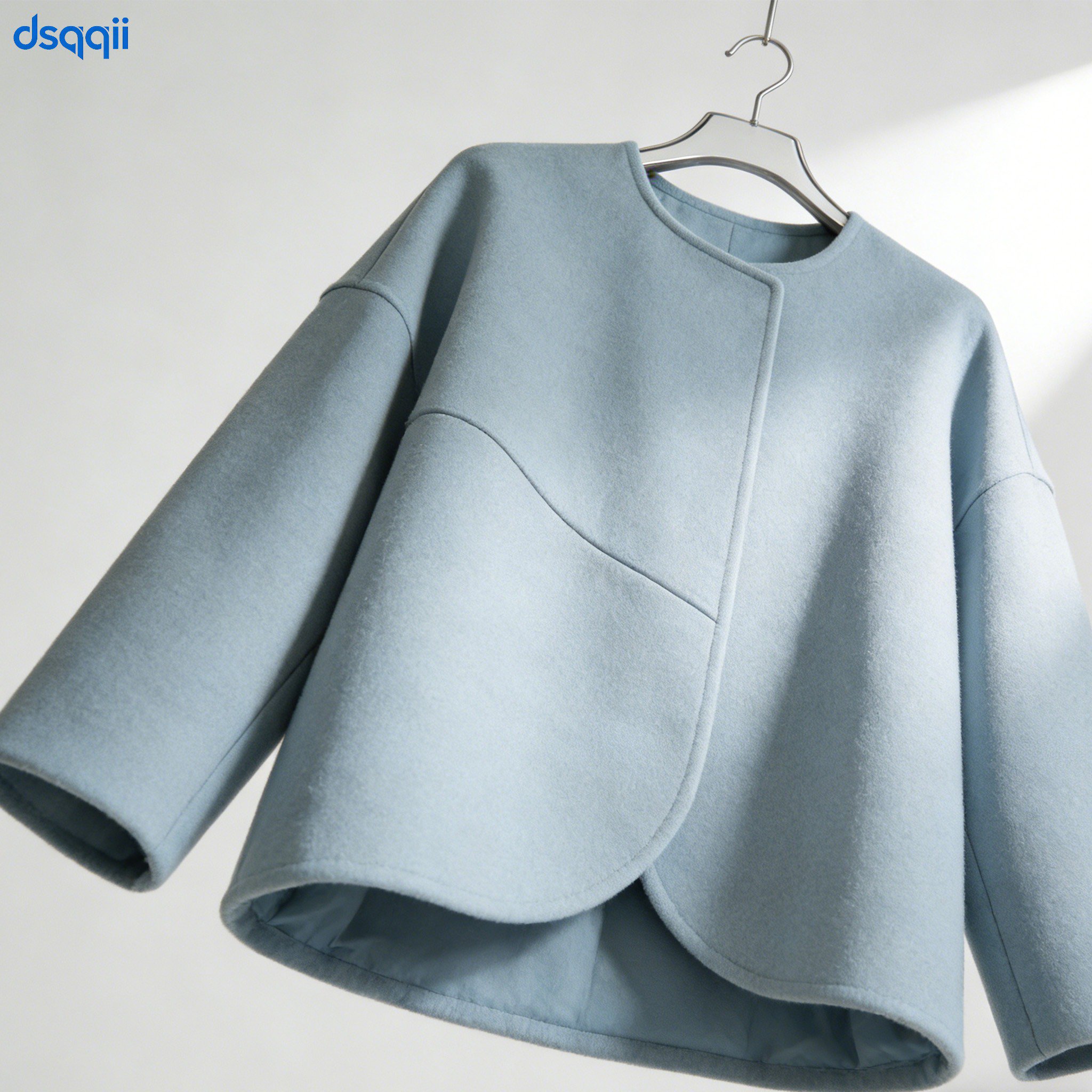 짧은 울 코트 전체 이미지