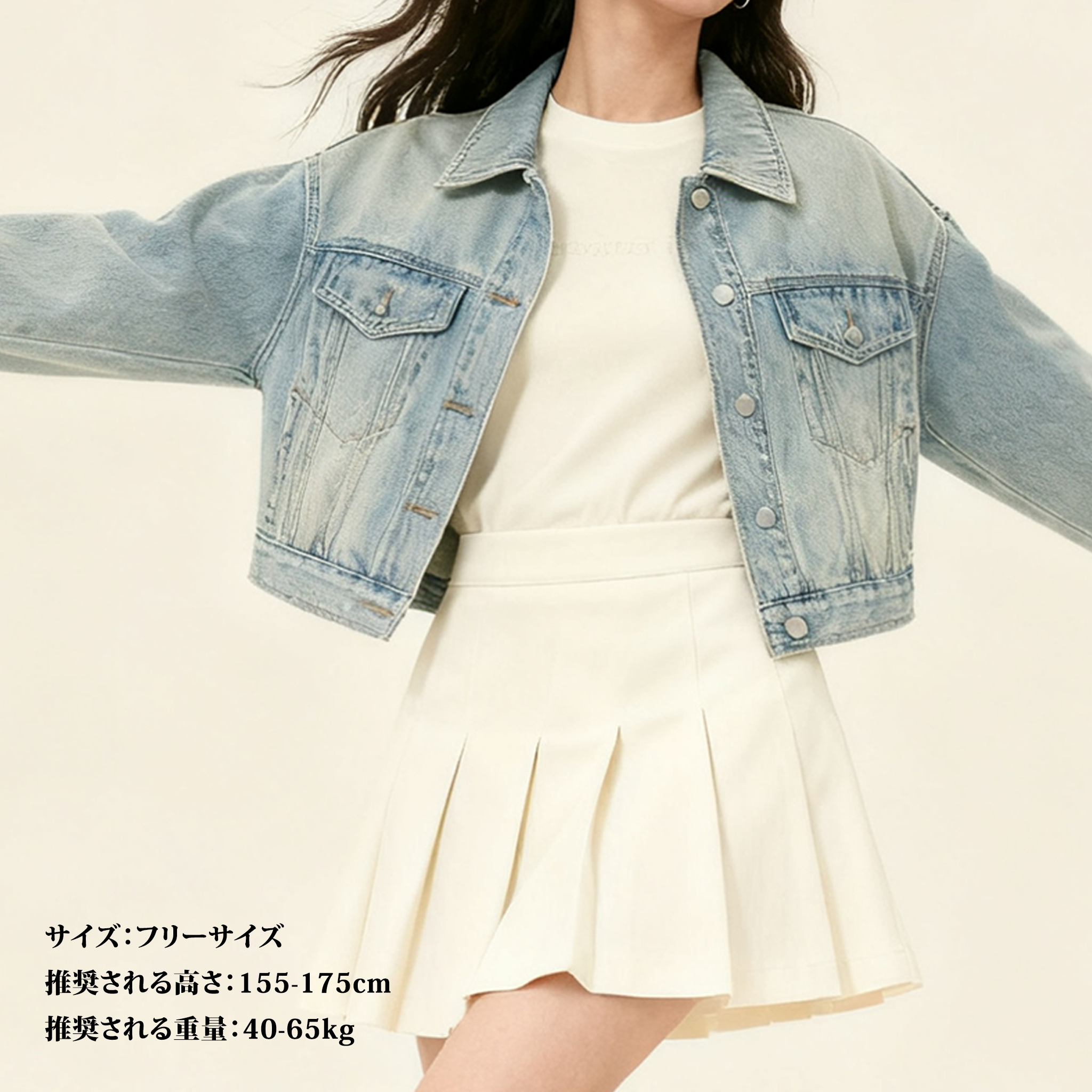 デニムジャケット前面スタイル
